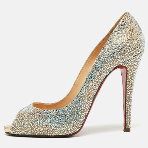 Crystal Embellished Leather Very Riche Pumps Size 39 - Christian Louboutin - Modalova