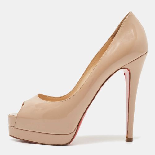 Christian Louboutin Beige Patent Leather Altadama Pumps Size 37 - Christian Louboutin - Modalova