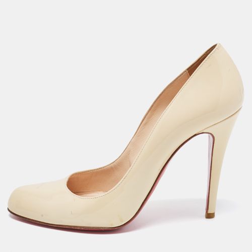 Christian Louboutin Cream Patent Leather Elisa Pumps Size 37.5 - Christian Louboutin - Modalova