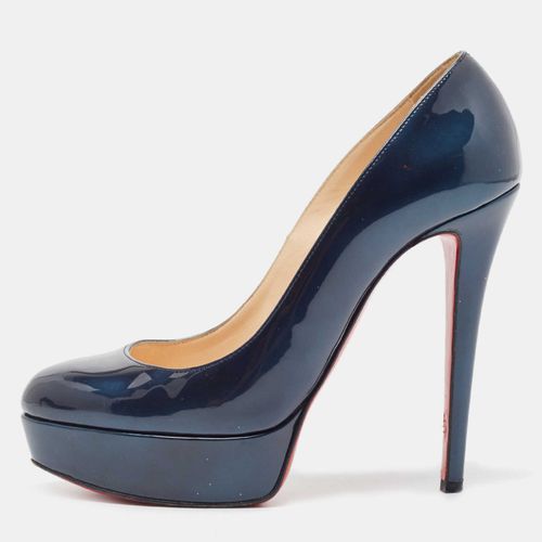 Christian Louboutin Turquoise Patent Leather Bianca Platform Pumps Size 37.5 - Christian Louboutin - Modalova