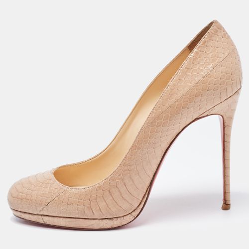 Christian Louboutin Beige Water Snake New Simple Pumps Size 39.5 - Christian Louboutin - Modalova