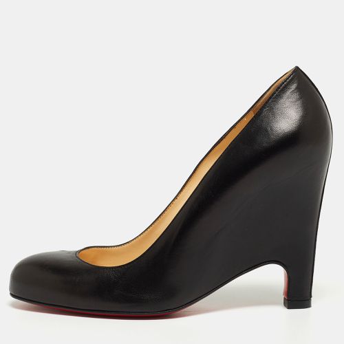 Christian Louboutin Black Leather Simple Wedge Pumps Size 38.5 - Christian Louboutin - Modalova