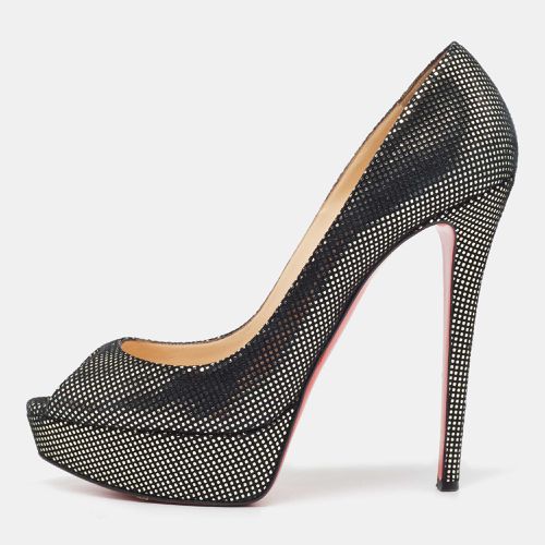 Christian Louboutin Two Tone Laminated Suede Lady Peep Pumps Size 40 - Christian Louboutin - Modalova