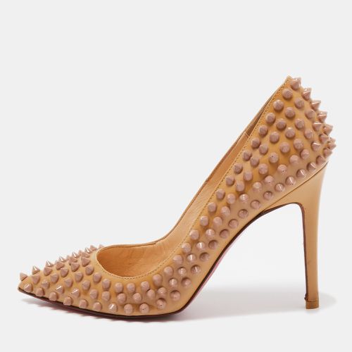 Christian Louboutin Beige Patent Leather Pigalle Spikes Pumps Size 37 - Christian Louboutin - Modalova