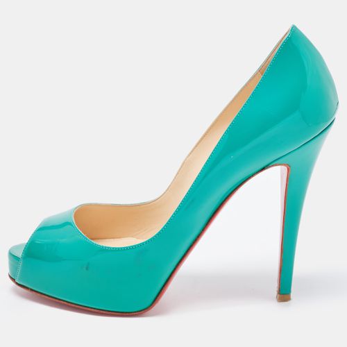 Christian Louboutin Green Patent Leather Lady Peep Pumps Size 36.5 - Christian Louboutin - Modalova