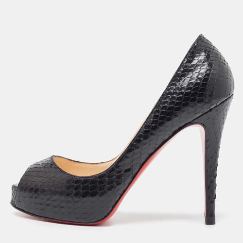 Christian Louboutin Black Python Yolanda Peep Toe Pumps Size 36.5 - Christian Louboutin - Modalova