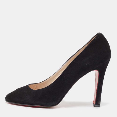 Christian Louboutin Black Suede Peep Toe Pumps Size 38 - Christian Louboutin - Modalova