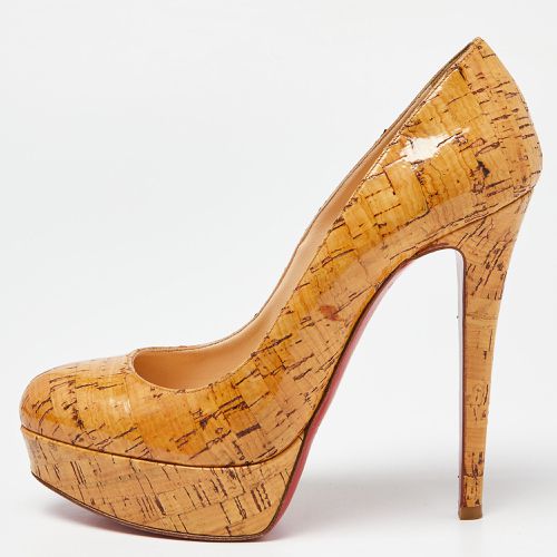 Christian Louboutin Beige Cork Bianca Platform Pumps Size 37.5 - Christian Louboutin - Modalova