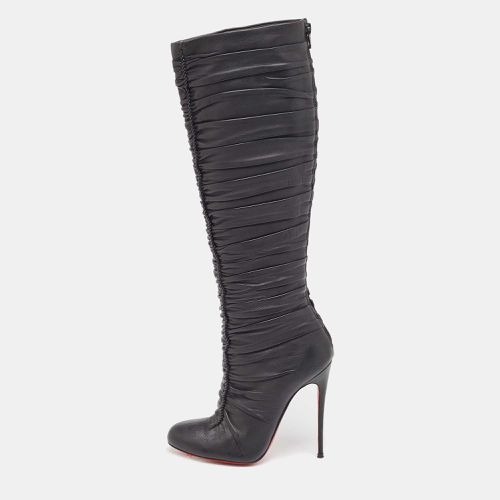 Christian Louboutin Black Leather Mervillon Knee Boots Size 37 - Christian Louboutin - Modalova