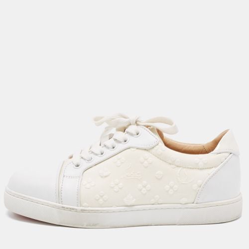 Christian Louboutin White Fabric And Leather Vieira Orlato Trainers Sneakers Size 36.5 - Christian Louboutin - Modalova