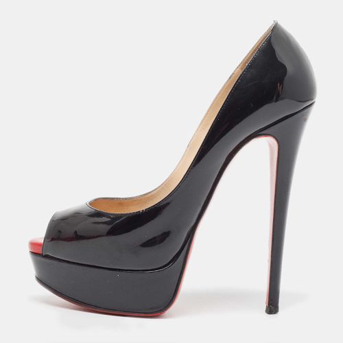 Christian Louboutin Black Patent Leather Lady Peep Pumps Size 35 - Christian Louboutin - Modalova