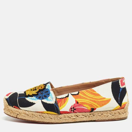 Christian Louboutin Multicolor Canvas Gala Embroidered Crest Espadrille Flats Size 36 - Christian Louboutin - Modalova