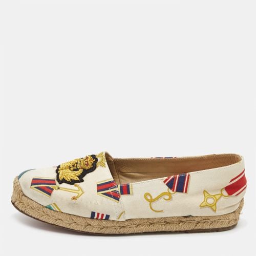 Christian Louboutin Multicolor Printed Canvas Papi Hugo Espadrille Flats Size 36 - Christian Louboutin - Modalova