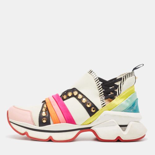 Christian Louboutin Multicolor Neoprene and Leather 123 Run Rainbow Sneakers Size 37 - Christian Louboutin - Modalova