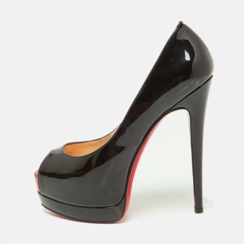 Christian Louboutin Black Patent Leather Very Prive Peep Toe Pumps Size 36 - Christian Louboutin - Modalova