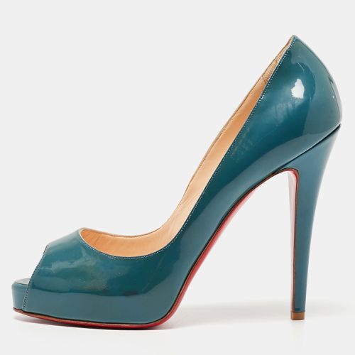 Two Tone Patent Peep Toe Pumps Size 37 - Christian Louboutin - Modalova