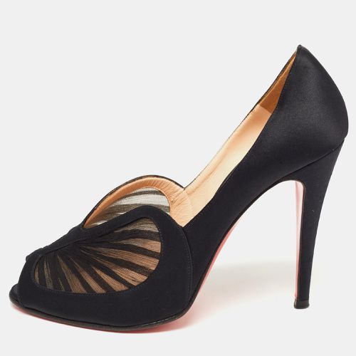 Christian Louboutin Black Satin Peep Toe Pumps Size 40.5 - Christian Louboutin - Modalova