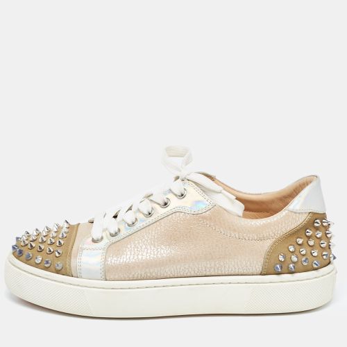 Christian Louboutin Multicolor Nubuck and Leather Louis Junior Spikes Sneakers Size 39.5 - Christian Louboutin - Modalova