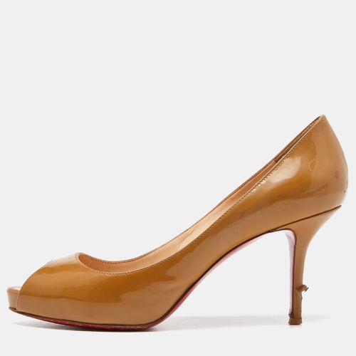 Christian Louboutin Beige Patent Leather Very Prive Pumps Size 38.5 - Christian Louboutin - Modalova