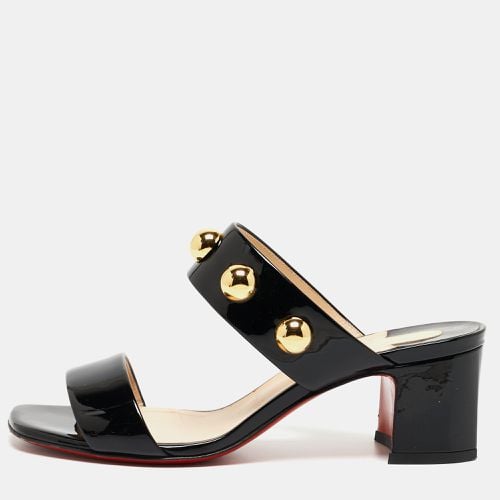 Christian Louboutin Black Patent Studded Bille Slides Size 36 - Christian Louboutin - Modalova