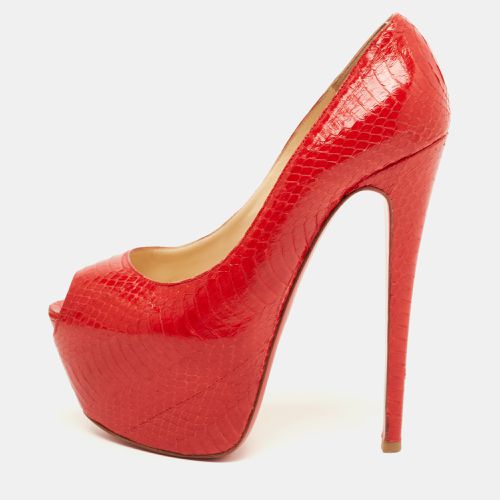 Christian Louboutin Red Python Highness Pumps Size 37.5 - Christian Louboutin - Modalova