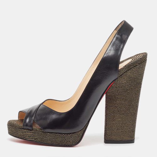 Christian Louboutin Black Leather Morphea Slingback Sandals Size 39 - Christian Louboutin - Modalova