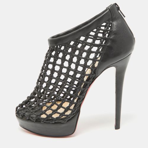 Christian Louboutin Black Leather Coussin Ankle Booties Size 39 - Christian Louboutin - Modalova