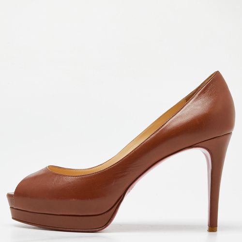 Christian Louboutin Brown Leather New Prive Pumps Size 38.5 - Christian Louboutin - Modalova