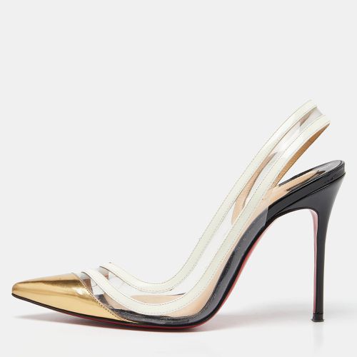 Christian Louboutin Tri Color Patent Leather and PVC Paralili Slingback Pumps Size 37.5 - Christian Louboutin - Modalova