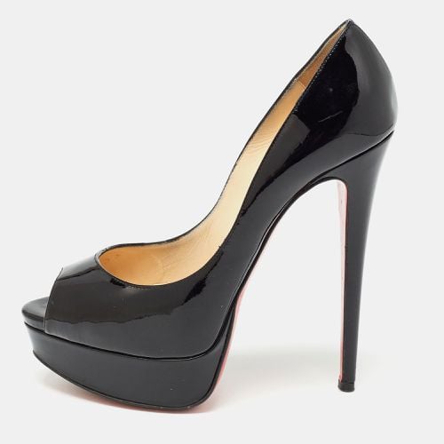 Christian Louboutin Black Patent Leather Lady Peep Pumps Size 36 - Christian Louboutin - Modalova