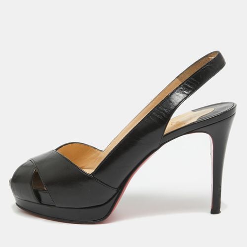 Christian Louboutin Black Leather Soso Slingback Pumps Size 38 - Christian Louboutin - Modalova