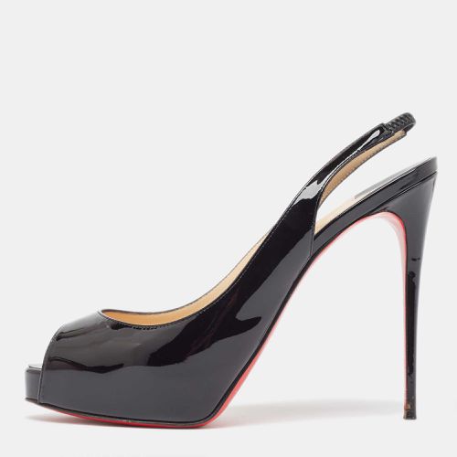 Christian Louboutin Black Patent Leather Private Number Sandals Size 40 - Christian Louboutin - Modalova