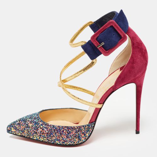 Christian Louboutin Multicolor Suede and Glitter Suzzanne Pumps Size 38 - Christian Louboutin - Modalova