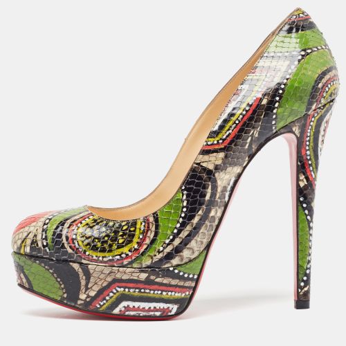 Bianca Size 37 Python Leather Platform Pumps - Christian Louboutin - Modalova