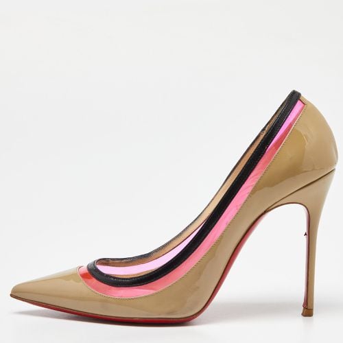 Christian Louboutin Beige/Pink Patent Leather and PVC Paulina Pumps Size 36 - Christian Louboutin - Modalova