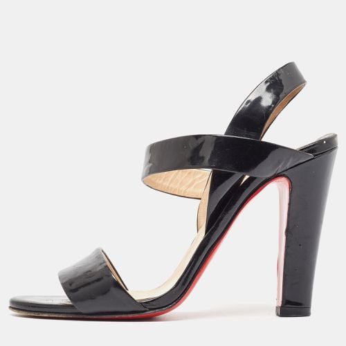 Christian Louboutin Black Patent Leather Etrier Sandals Size 36.5 - Christian Louboutin - Modalova