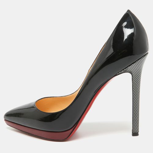 Christian Louboutin Black Patent Leather Pigalle Plato Pumps Size 38.5 - Christian Louboutin - Modalova