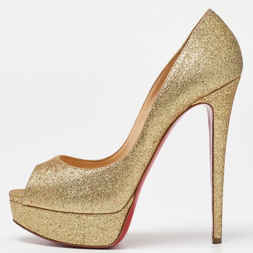 Glitter Lady Peep Toe Platform Pumps Size 38.5 - Christian Louboutin - Modalova