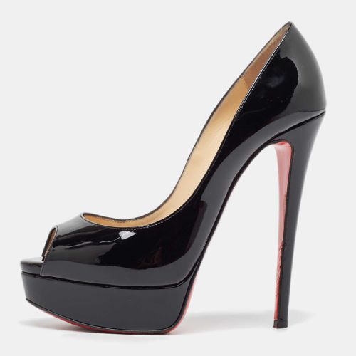 Christian Louboutin Black Patent Leather Lady Peep Pumps Size 37.5 - Christian Louboutin - Modalova