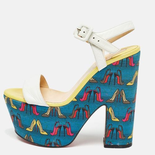 Christian Louboutin Multicolor Leather and Fabric Bella Tige Sandals Size 37.5 - Christian Louboutin - Modalova