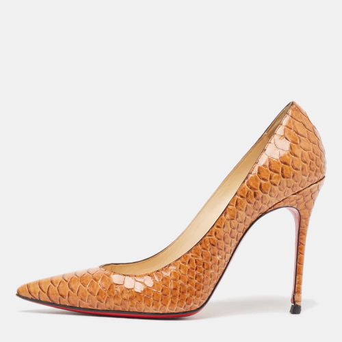 Christian Louboutin Gold Python Leather Pointed Toe Pumps Size 38.5 - Christian Louboutin - Modalova