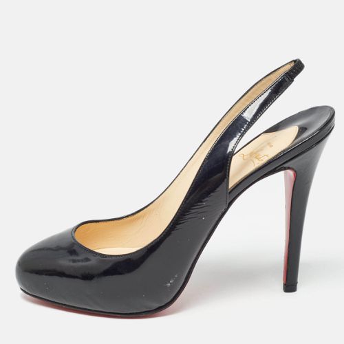 Christian Louboutin Black Patent Leather Fifi Slingback Pumps Size 38.5 - Christian Louboutin - Modalova