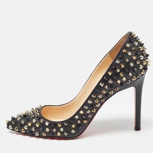 Christian Louboutin Black Leather Pigalle Spikes Pumps Size 37.5 - Christian Louboutin - Modalova