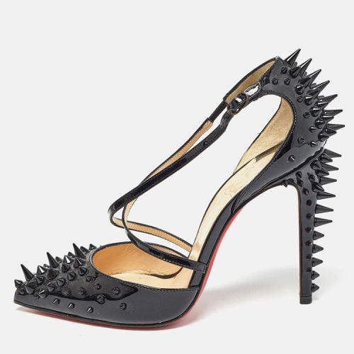 Christian Louboutin Black Patent Leather Goldocross Pumps Size 36.5 - Christian Louboutin - Modalova