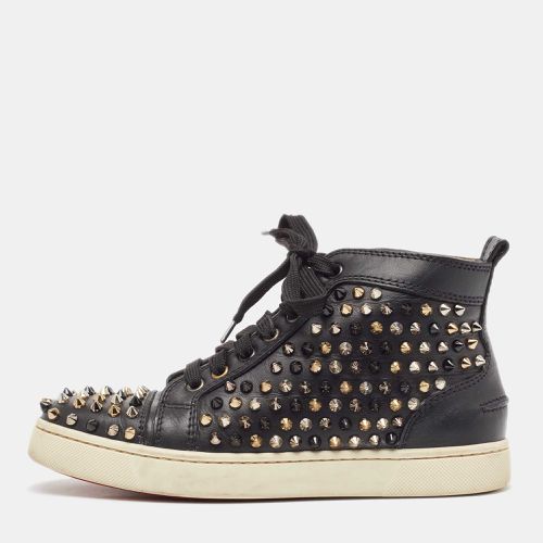 Christian Louboutin Black Leather Louis Spikes Sneakers Size 37.5 - Christian Louboutin - Modalova