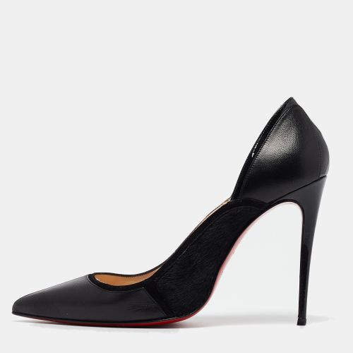 Christian Louboutin Black Leather and Calf Hair Serianina Pumps Size 39 - Christian Louboutin - Modalova