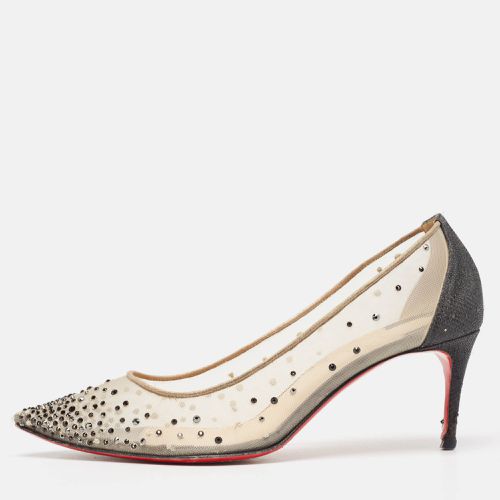 Glitter Fabric and Mesh Follies Strass Pumps Size 38.5 - Christian Louboutin - Modalova