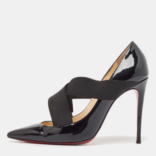 Christian Louboutin Black Patent Leather and Elastic Sharpstagram Pumps Size 35 - Christian Louboutin - Modalova