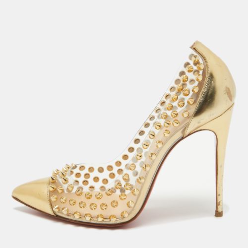 Christian Louboutin Gold Leather and PVC Spike Me Pumps Size 37 - Christian Louboutin - Modalova