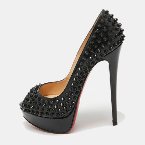 Christian Louboutin Black Patent Leather Lady Peep Spikes Pumps Size 36 - Christian Louboutin - Modalova